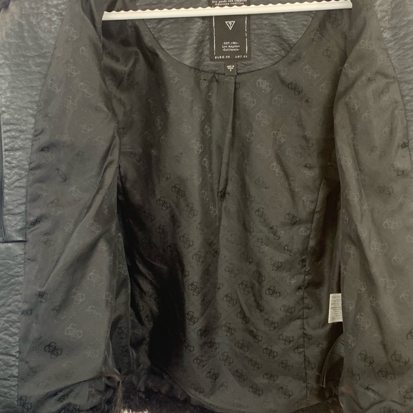 Guess Faux Fur Leather Jacket - Picture 5 of 7
